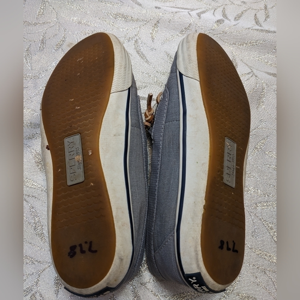 Sperry Lounge Away Top Sider Sneakers Gray Wm Size 5 / Kids Size 3.5 - Picture 6 of 12